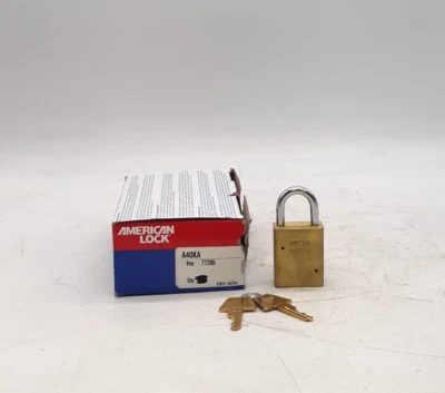 American Lock A40KA Solid Brass Padlock - Box of 5 - Image 1 of 4
