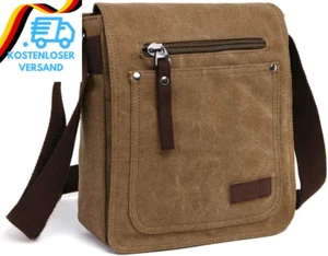 DASKING Herren Tasche Umhängen, Umhängetasche Klein Vintage Canvas Für Herren, S - Bild 1 von 12