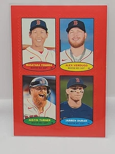 2023 Topps Heritage 1974 Topps francobolli Jarren Duran, Masataka Yoshida #74S-912 H1 - Foto 1 di 6