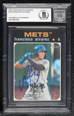BAS 2020 Topps Heritage Minor League Edition Francisco Alvarez #173 Authentic - Image 1 of 2