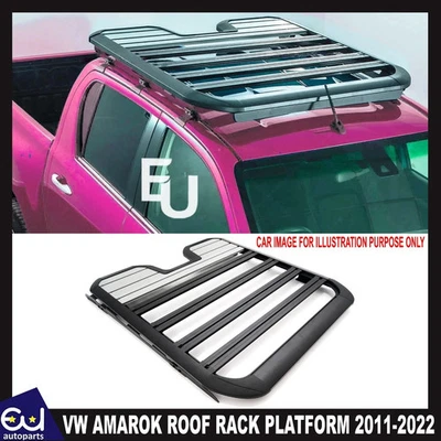 DEFENDER STYLE ROOF PLATFORM RACK RAIL BASKET LUGGAGE FOR VW AMAROK 2011-2022 - Image 1 of 4