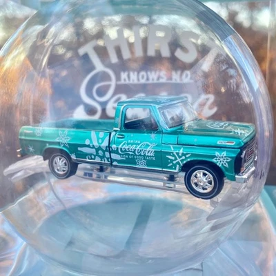 Coke 1969 Ford F-100 Ranger Truck 2025 M2 Machines Coca-Cola Christmas Ornament - Image 1 of 4
