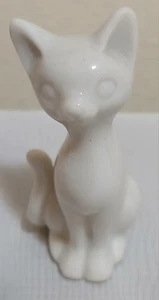 Vintage weiße Keramik Katze Figur - Bild 1 von 7