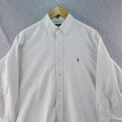 Vintage Polo Ralph Lauren Mens 16x32 White Long Sleeve Button Down Shirt Preppy - Image 1 of 4
