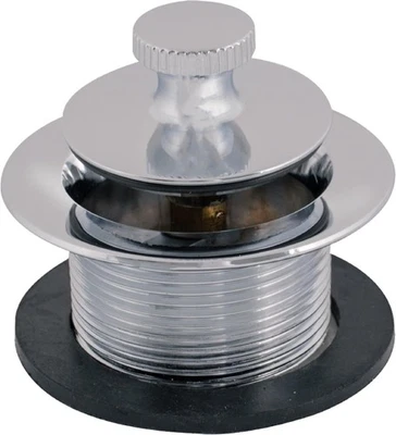 EZ-FLO Lift-n-Turn Bath Drain 1-1/2 in. x 11.5 Coarse Thread, Chrome Finish  - Image 1 of 4