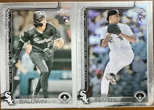 2025 Topps Chrome Chicago White Sox 2 Rookie Card Lot RC's Baldwin, Iriarte ⚾️ - Picture 1 of 2
