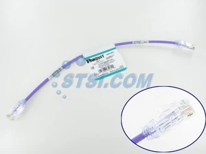 Panduit UTP28SP1VL Cat6 28awg Network Patch Cable, 1 Ft Violet ~STSI - Picture 1 of 4