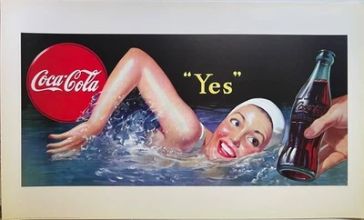 COCA COLA, 1945, VINTAGE ADVERTISEMENT OFFICIAL, LICENSED 1996 ART PRINT - Image 1 of 4