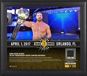 Robert Roode Framed 15x17 NXT TakeOver: Orlando Collage w/Piece MU Canvas LE 250 - Picture 1 of 1