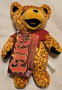 Vintage Sunflower Grateful Dead 7" Bean Bear Plush Liquid Blue 2001 GDF - Picture 1 of 8