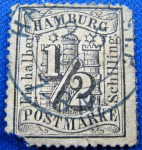 DEUTSCHE STAATEN - Hamburg 1864 - SCOTT #13 - GEBRAUCHT (eh58) - Bild 1 von 3