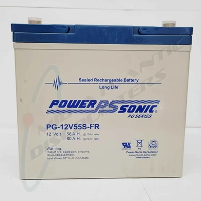 Batería de plomo sellada recargable de larga duración Power-Sonic PG-12V55 FR 56AH 12V Foto 1 de 2