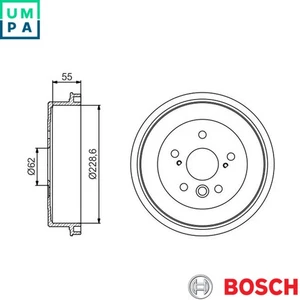2x BRAKE DRUM 0 986 477 168 FOR TOYOTA RAV/I/II/Cabrio 3S/1AZ-FE 2.0L 4cyl - Picture 1 of 8