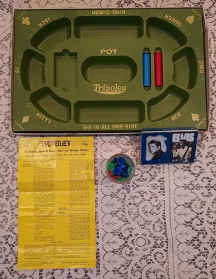 Vtg 1968 Cadaco Tripoley Special Edition No. 300 Extra Chips Elvis Presley Cards - Image 1 of 4