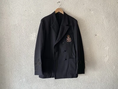 RRL navy WOOL TWILL BEADED RUGBY CREST ADMIRAL’s MILITARY BLAZER 40 Jacket - Image 1 of 4