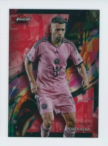 2024 Jordi Alba Topps Finest MLS Red Refractor Inter Miami Soccer Card 1/10 - Picture 1 of 3