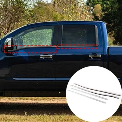 Moldura de ventana inferior de acero inoxidable pulido para Nissan Titan EE. UU. Foto 1 de 4