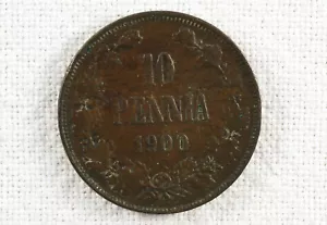 1900 Finnish 10 Pennia Coin - Picture 1 of 2