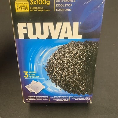 Filtros Fluval Carbono 100 Gramos (Paquete de 3) A1440 Mejora la Claridad del Agua, Color Foto 1 de 4