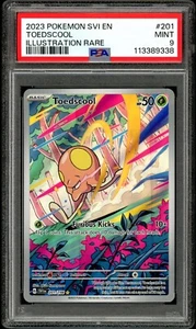 Carta Pokemon PSA 9 MIN Toedscool 201 Base Scarlatta e Viola - Foto 1 di 2