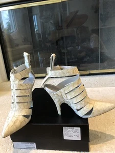 New Alexander Wang Runway Pointed Heel Pump Sandal Creme Bianca ParrotFish 39 - Picture 1 of 11