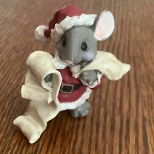MIDWEST IMPORTERS MERRY MOUSETALES Christmas Santa Resin 2.25" Figurine Doll - Picture 1 of 5