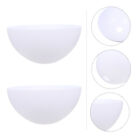2 Pcs White Pp Plastic Lampshade Shades for Table Geometric Dome- Shaped