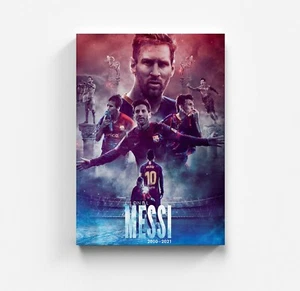 Lionel Messi Soccer Leinwand Bilder Football Wandbilder Hochwertiger Kunstdruck - Bild 1 von 4