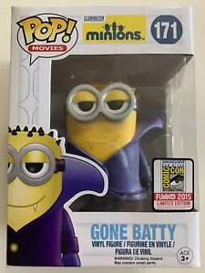 Gone Batty 171 ~ Minions ~ Funko Pop Vinyl ~ OFFICIAL 2015 SDCC + FREE PROTECTOR - Picture 1 of 6
