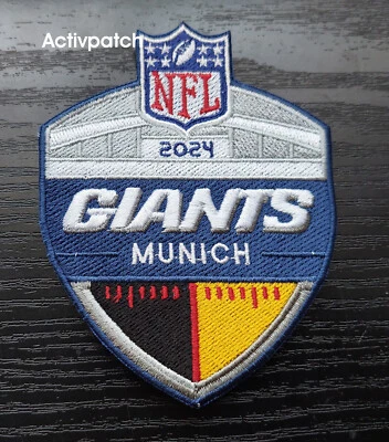 PATCHKING MADE IN GERMANY 2024 NFL Giants Munich Game München logo patch sew on embroidery Aufnäher