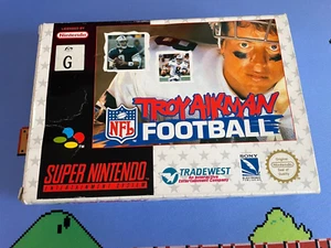 TROY AIKMAN NFL FOOTBALL SNES. Troy Aikman For Super Nintendo.Very Rare+complete - Bild 1 von 5