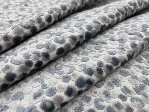Kravet Animal Skin Velvet Dots Uphol Fabric- Circulate / Steel 3.65 yds 34595-11 - Picture 1 of 3