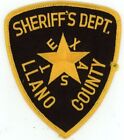 TEXAS TX LLANO COUNTY SHERIFF NICE SHOULDER PATCH POLICE THREAD ISSUE ON RIGHT