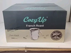 Cozyup French Roast Coffee Pods For Keurig Kcup Brewers Dark Roast 100 Count - Picture 1 of 5