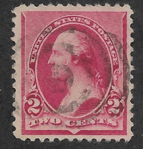 US # 220v (1890) 2c - Used - VF - EFO: Bubble on Right #2 - Picture 1 of 4