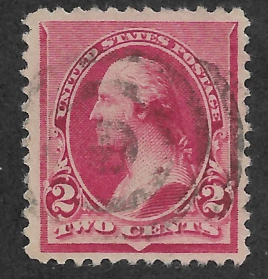 US # 220v (1890) 2c - Used - VF - EFO: Bubble on Right #2  - Image 1 of 4