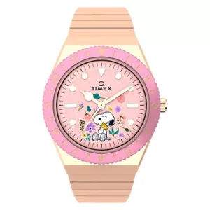 Q Timex Peanuts Snoopy Woodstock Edition Stainless Steel Ladies Watch TW2W83800 - Picture 1 of 5