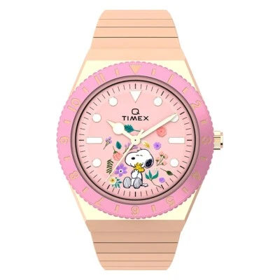 Q Timex Peanuts Snoopy Woodstock Edition Stainless Steel Ladies Watch TW2W83800 — 第 1/4 张图片