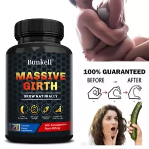 Massive Girth Capsules for Men, Massive Girth Grow Naturally Capsules 120ct - Picture 1 of 9