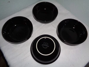 4 MIDWINTER Steinzeug schwarz stapelbare Müslischalen Japan - Bild 1 von 2