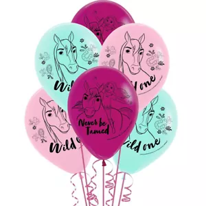 Spirit Ride Free Party Supplies Latex Balloons 6 Pack Birthday Girl Decoration - Picture 1 of 2