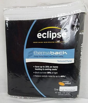 Eclipse Clark Thermaback Embossed Textured Panel – 42” x 95” - Black - Ellery - Image 1 of 4