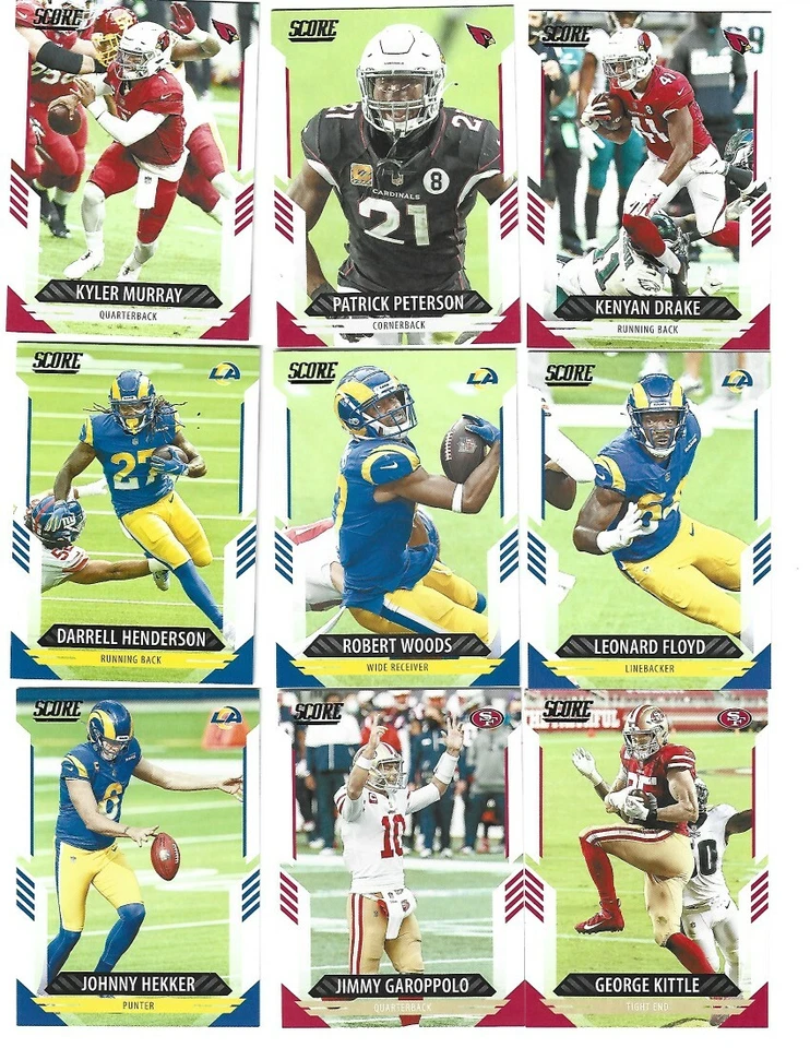 2021 Score Football Cards 201-400 Complete Your Set BUY MORE SAVE MORE - Image 1 of 1