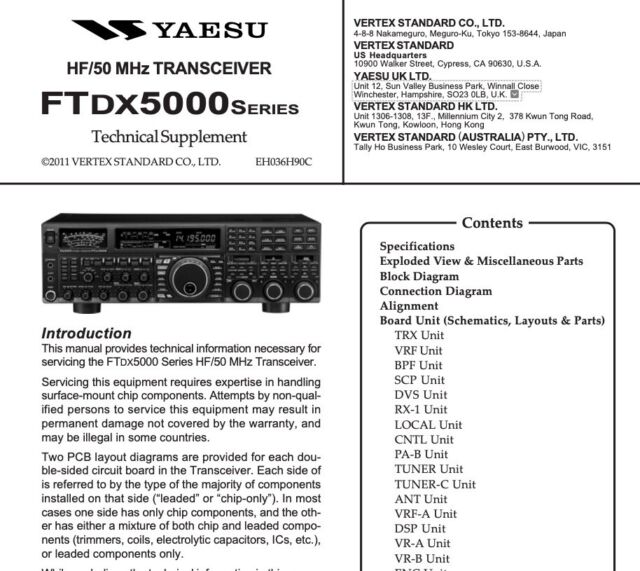 Yaesu Ftdx3000 Transceiver Supplement, PDF