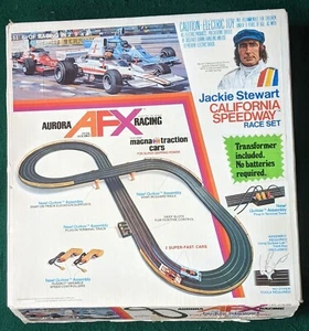 AFX Aurora 1976 Slot Car Set Jackie Stewart California Speedway (T5) S#544 CANAM - Picture 1 of 24