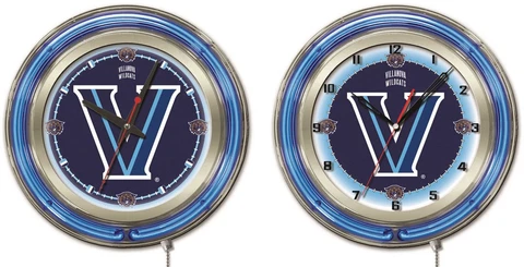 NCAA - Villanova Double Neon Ring, Logo Clock College Team Logo Cover