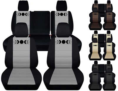 Custom Fit Front+Rear SUV seat covers 2tone w/moon phases fits JK wrangler 4dr - Изображение 1 из 4