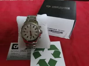 TIMEFORCE Avalanche Chronograph White Dial Stainless Steel Men's Watch TF 7005 - Picture 1 of 8