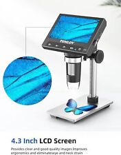 TOMLOV 4.3" Coin Microscope Digital Microscope 1000X 1080P USB Coin Magnifier