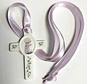 Enesco Momenti Preziosi 1991 Croce di Ragazza in Porcellana Bianca - Di Samuel J Macellaio - Foto 1 di 4